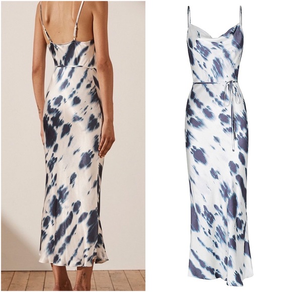 shona joy palma bias cowl midi dress - Picture 3 of 8